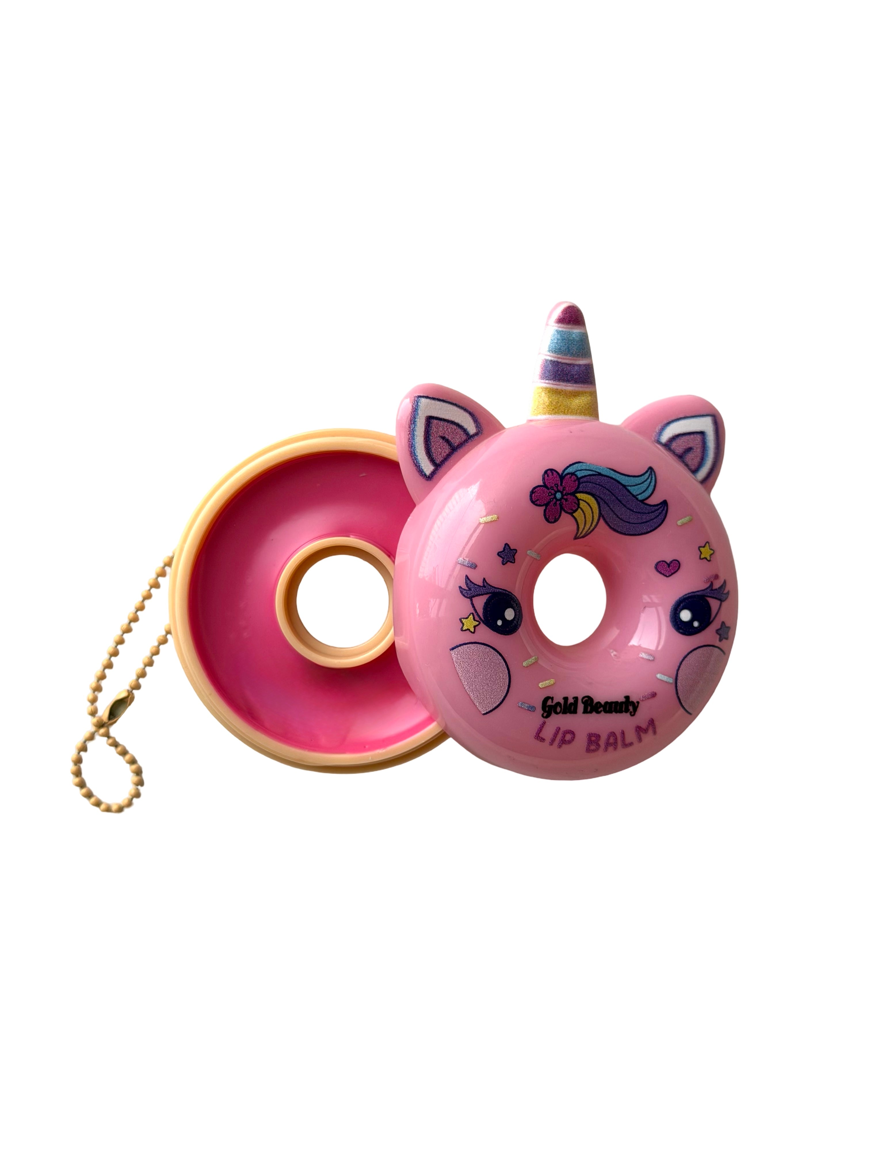 Gold Beauty Unicorn Donut Lip Balm