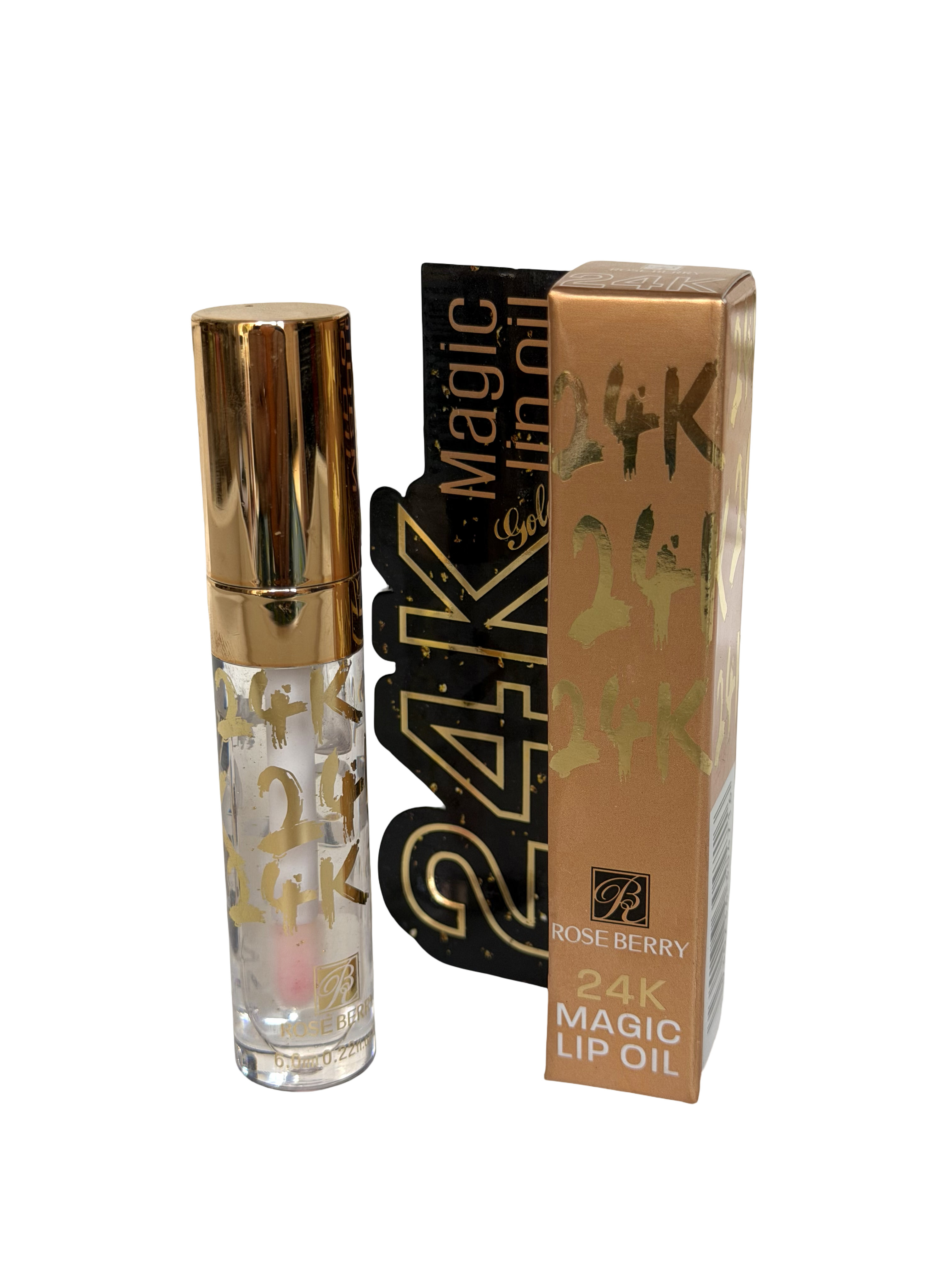 Rose Berry 24K Magic Lip Oil – Hydrating • Glossy • Color-Enhancing