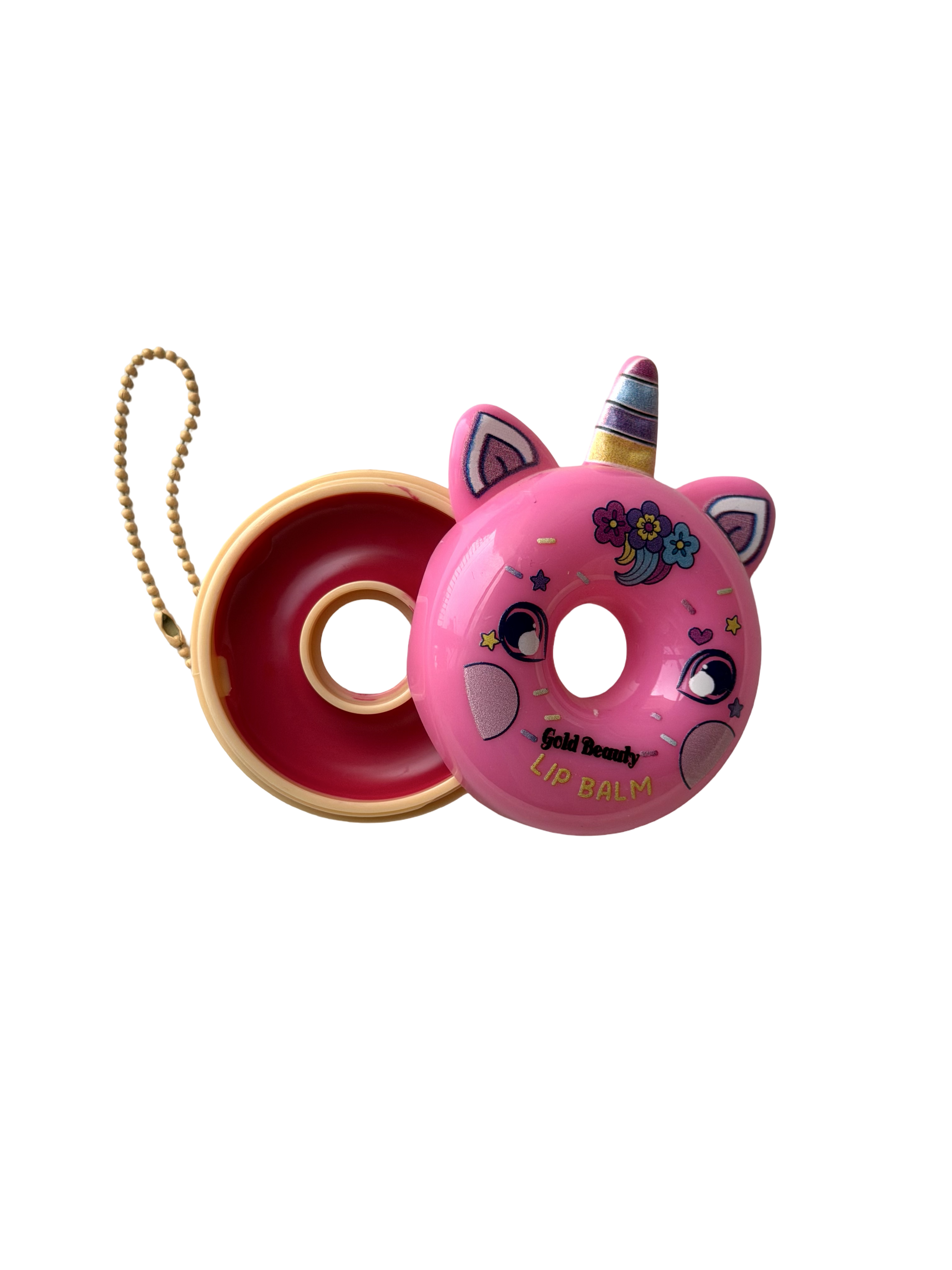 Gold Beauty Unicorn Donut Lip Balm