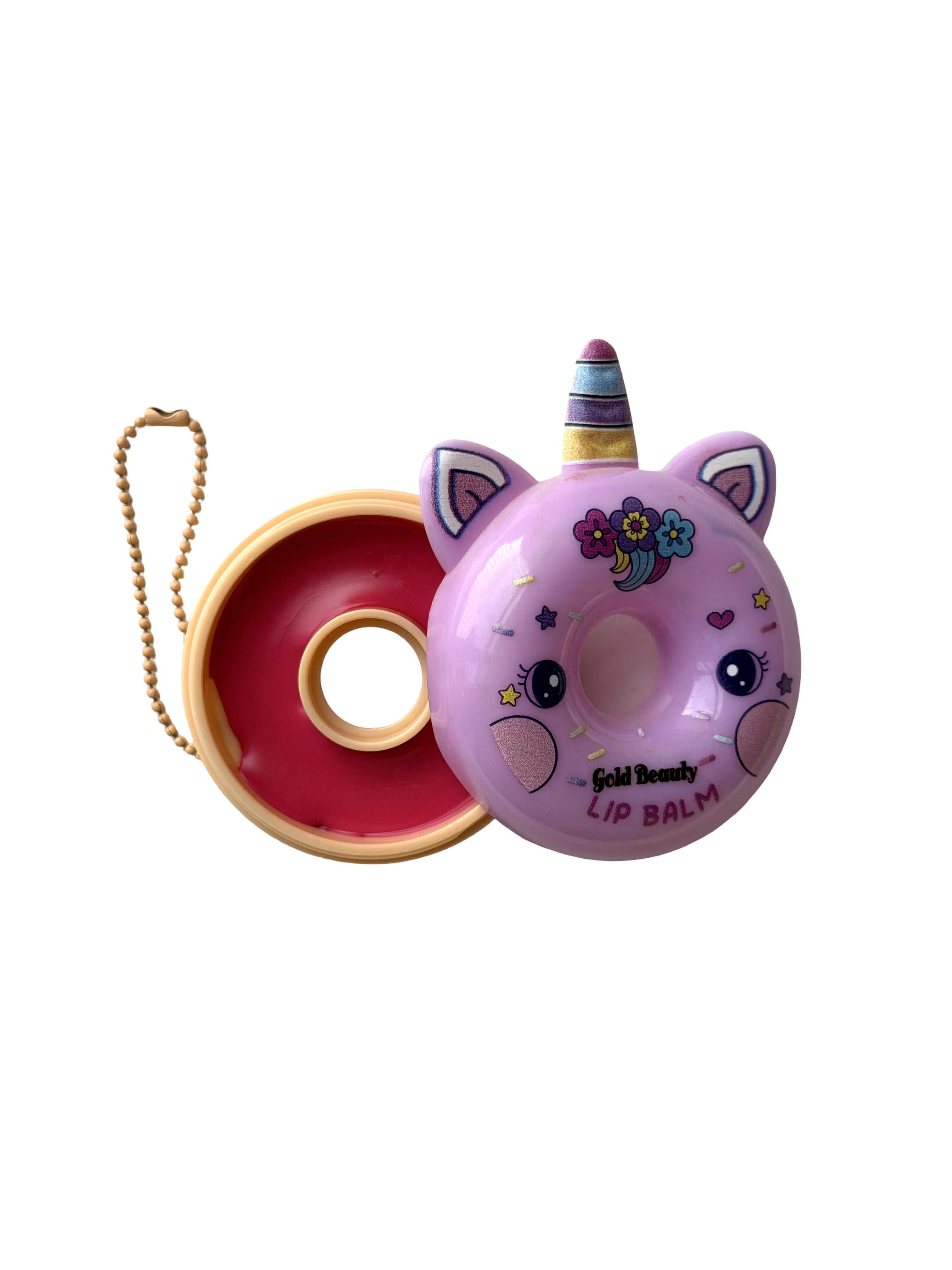 Gold Beauty Unicorn Donut Lip Balm